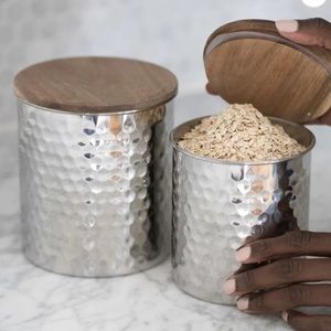 UNCOMMON JAMES • Silver Hammered Canister Set